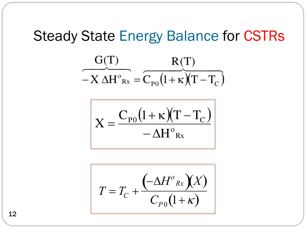 steady state energy balance for cstrs 3