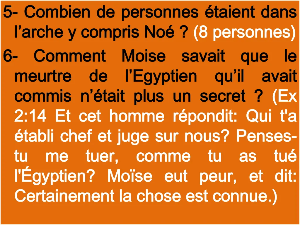 5 5 combien combien de l arche l arche