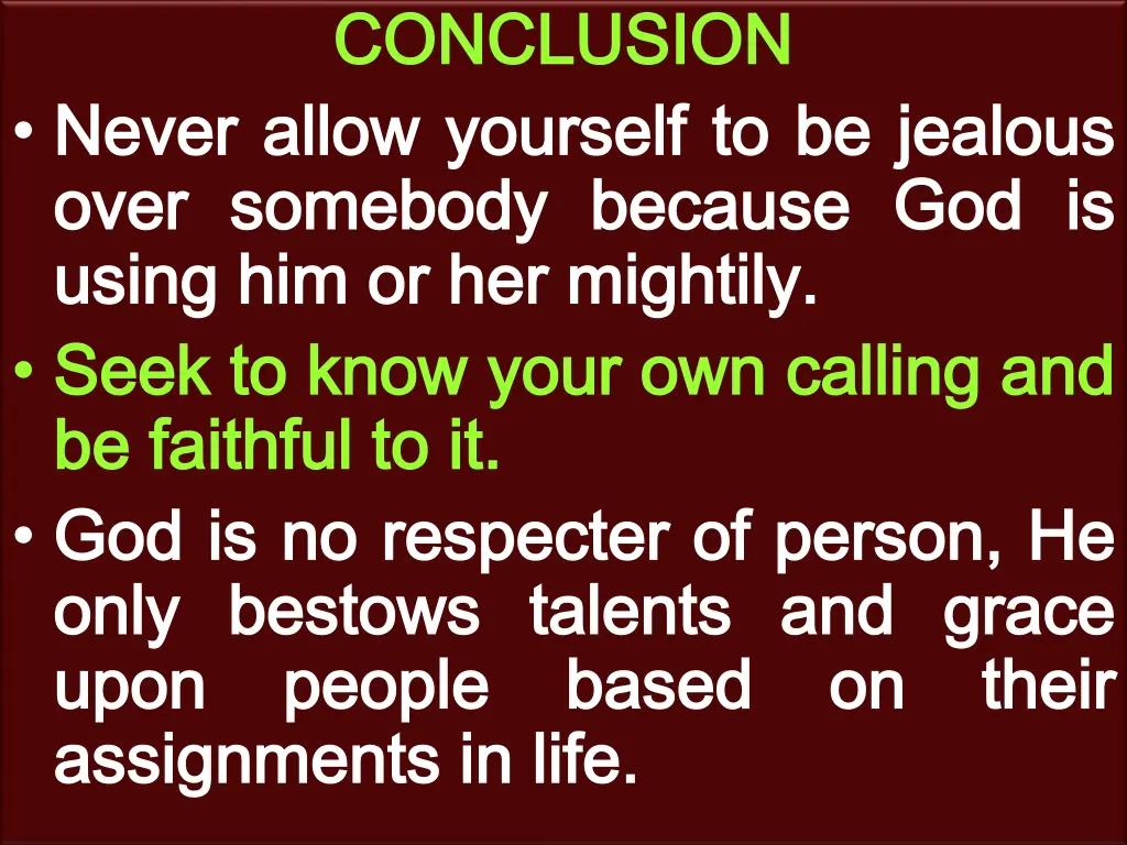 conclusion conclusion allow yourself yourself
