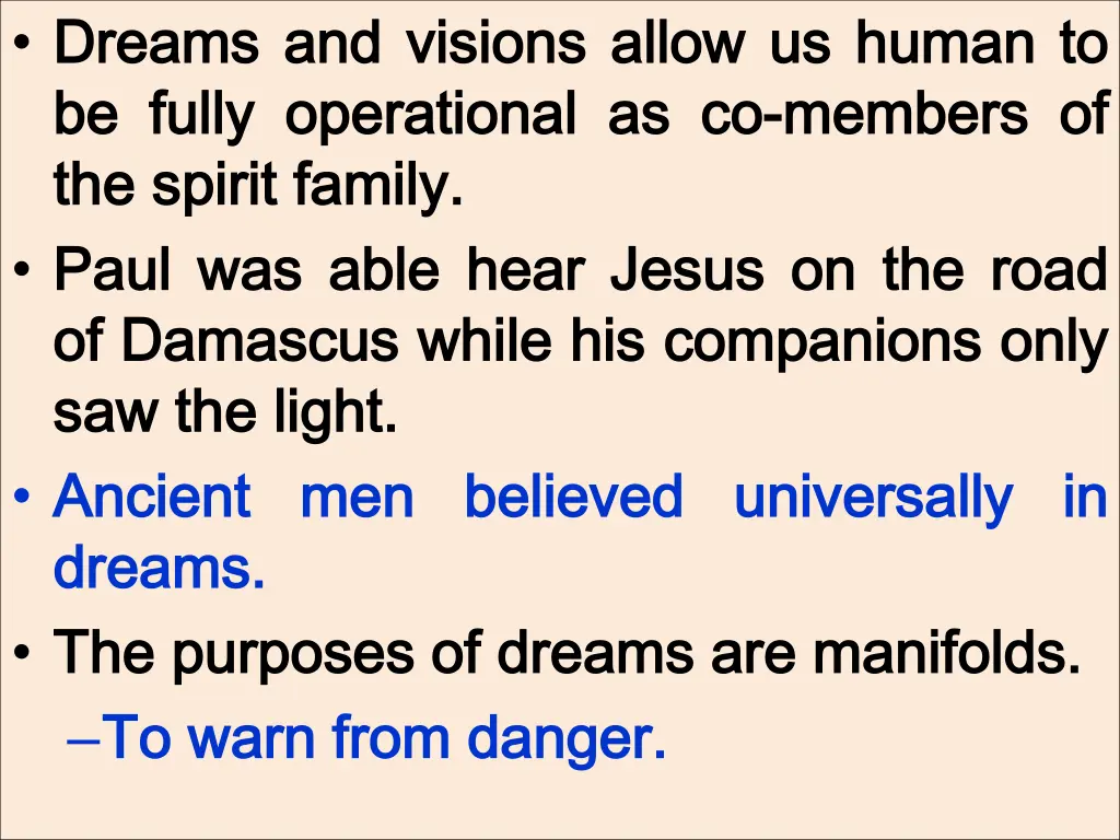 dreams dreams and be be fully fully operational