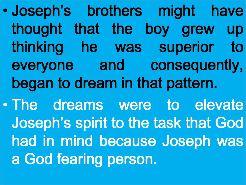 joseph s joseph s thought thought that thinking