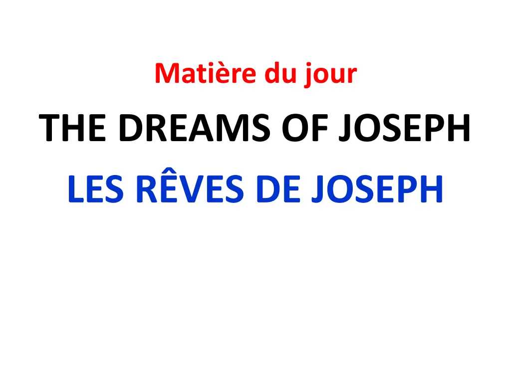 mati re du jour