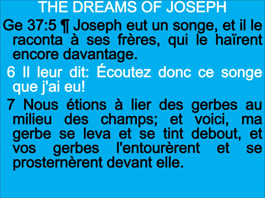 the dreams of joseph the dreams of joseph
