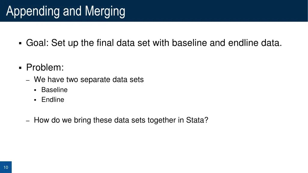 appending and merging