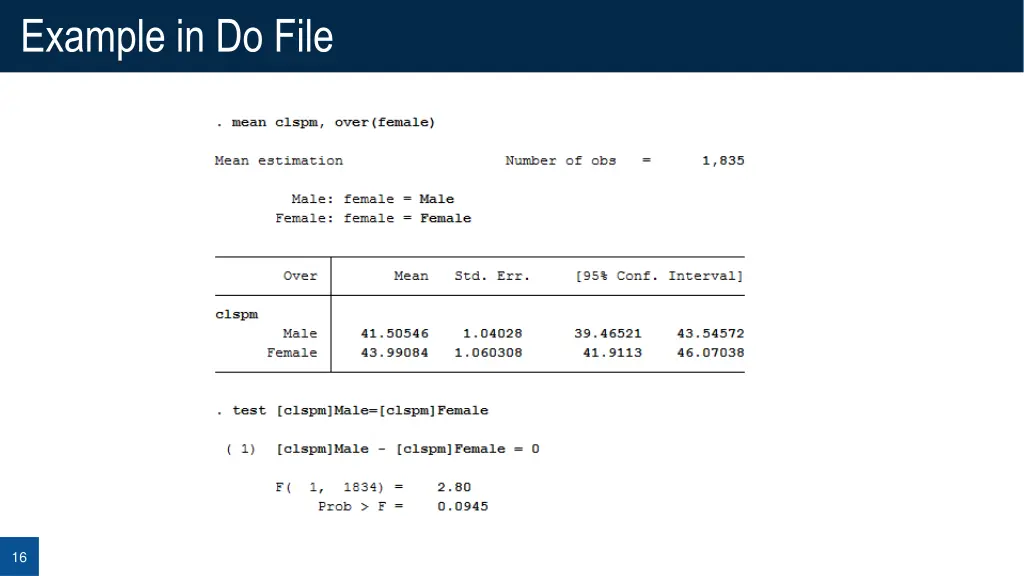 example in do file