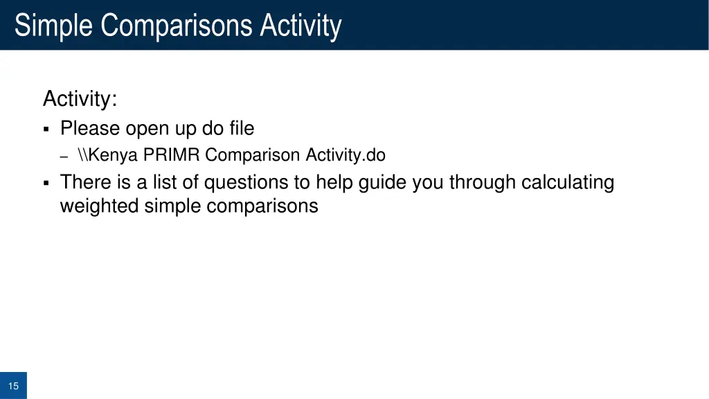 simple comparisons activity