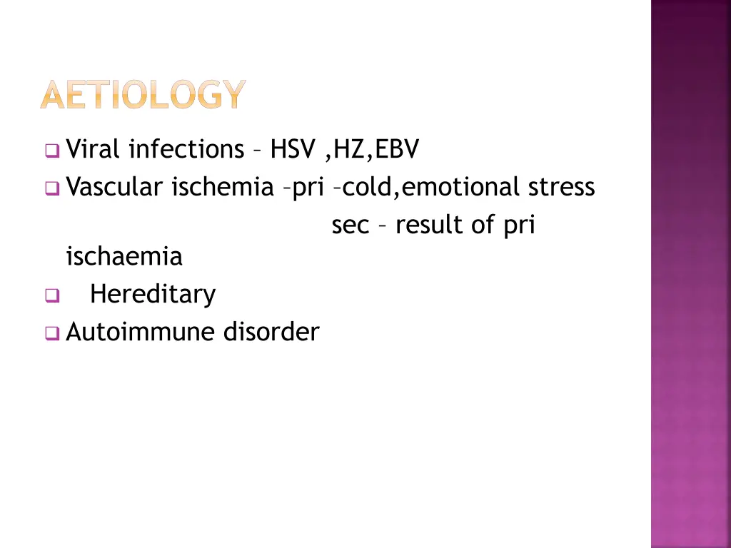aetiology