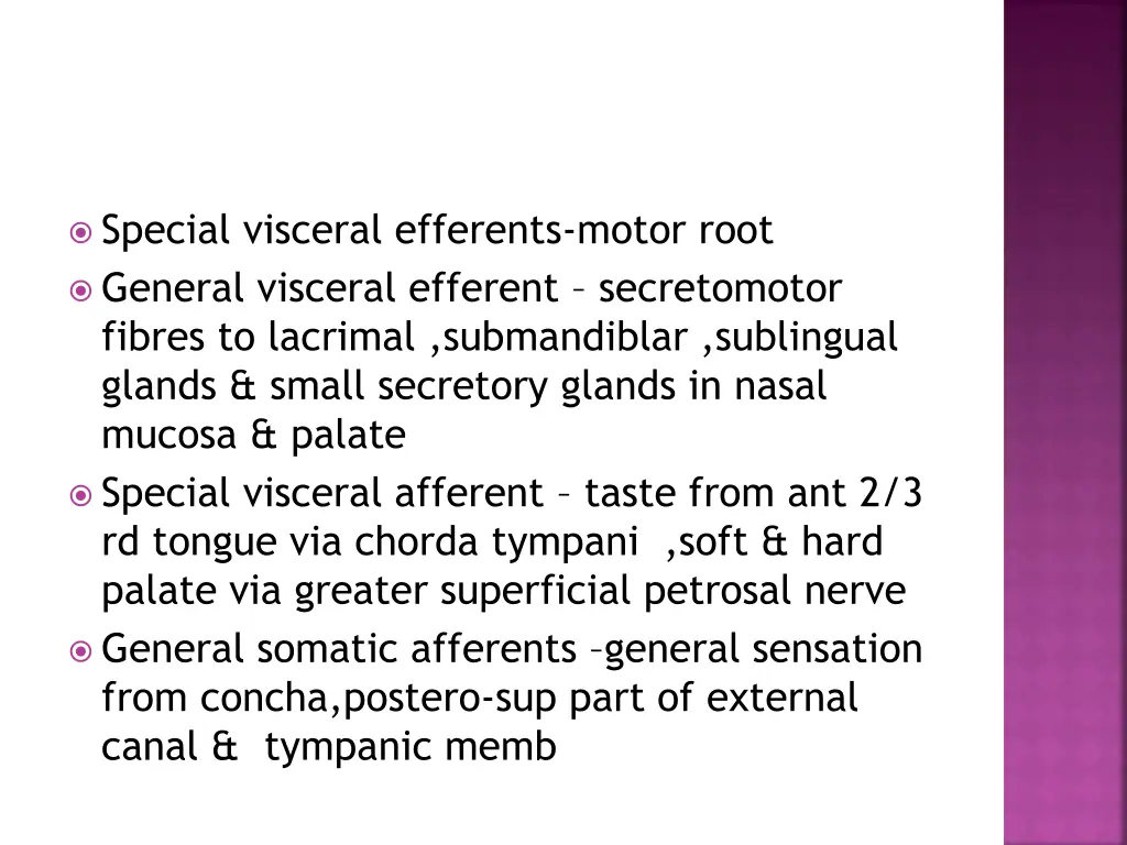 special visceral efferents motor root general