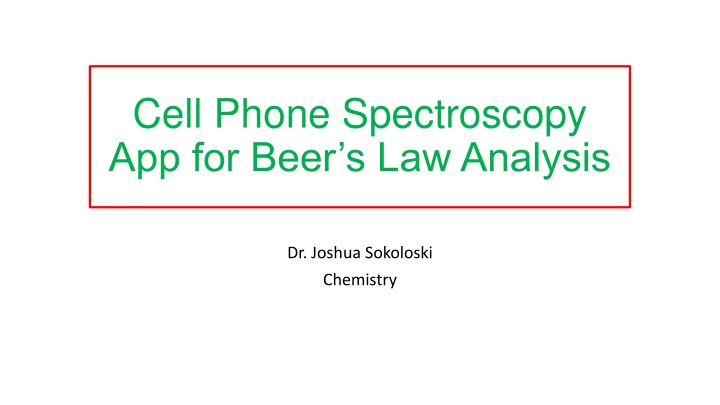 cell phone spectroscopy app for beer