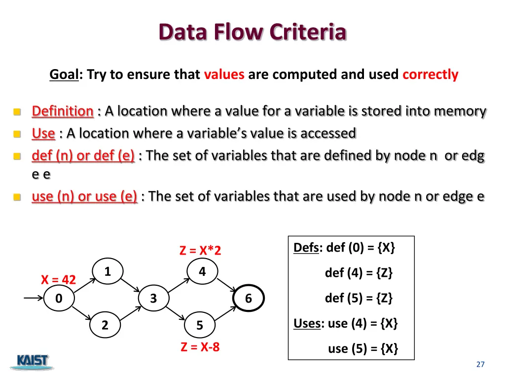 data flow criteria