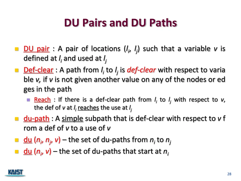 du pairs and du paths