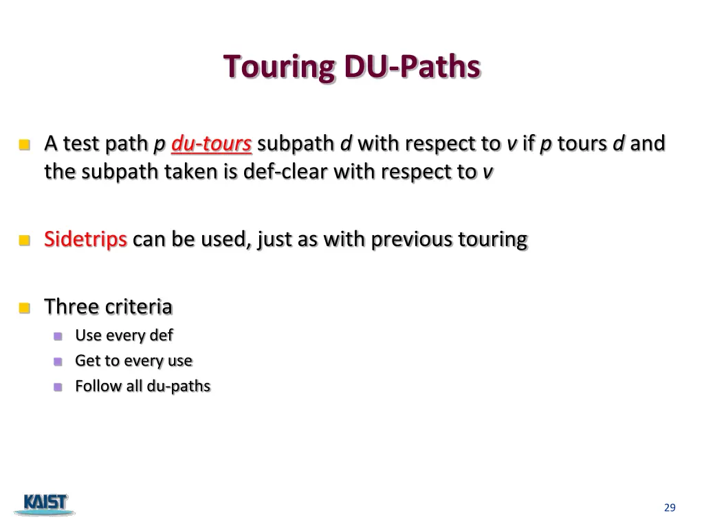 touring du paths