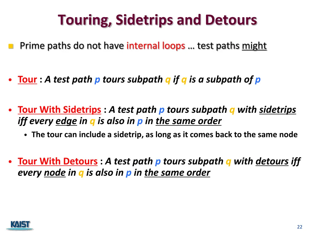 touring sidetrips and detours