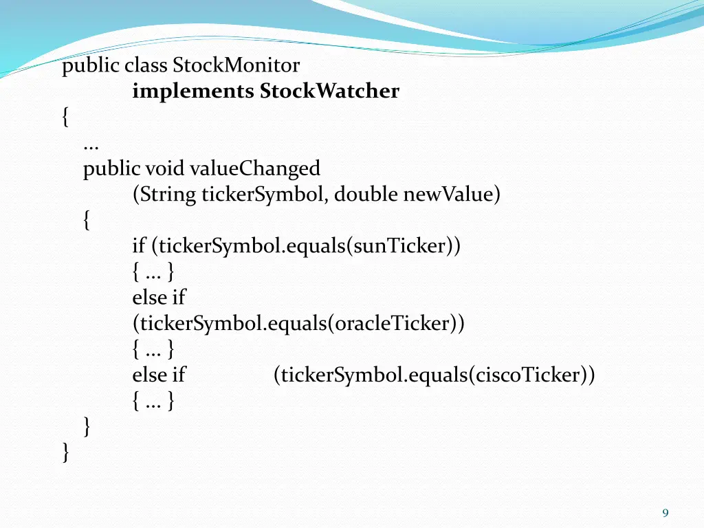 public class stockmonitor implements stockwatcher