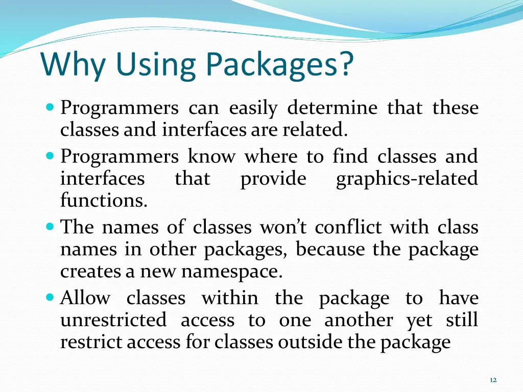 why using packages