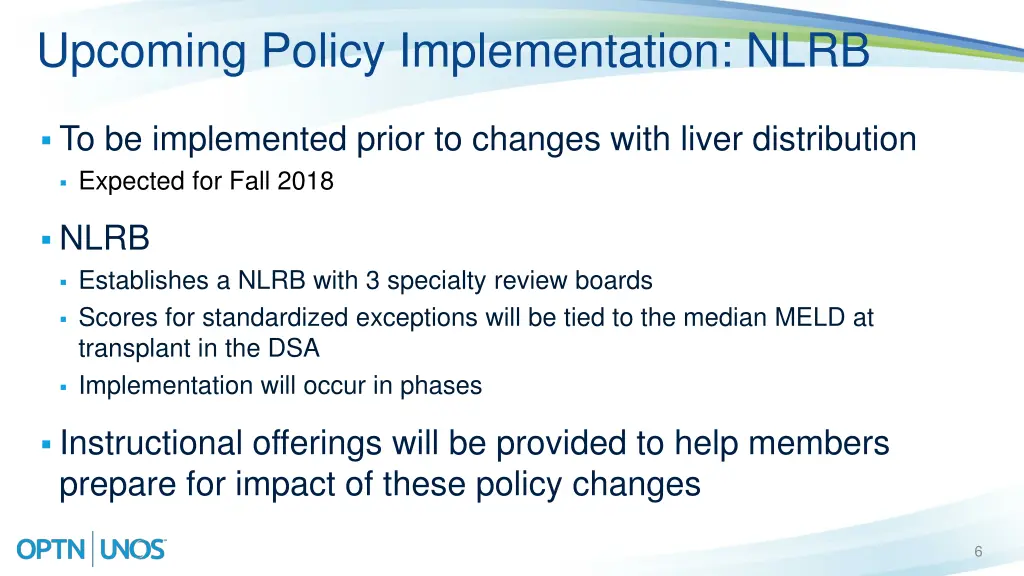 upcoming policy implementation nlrb