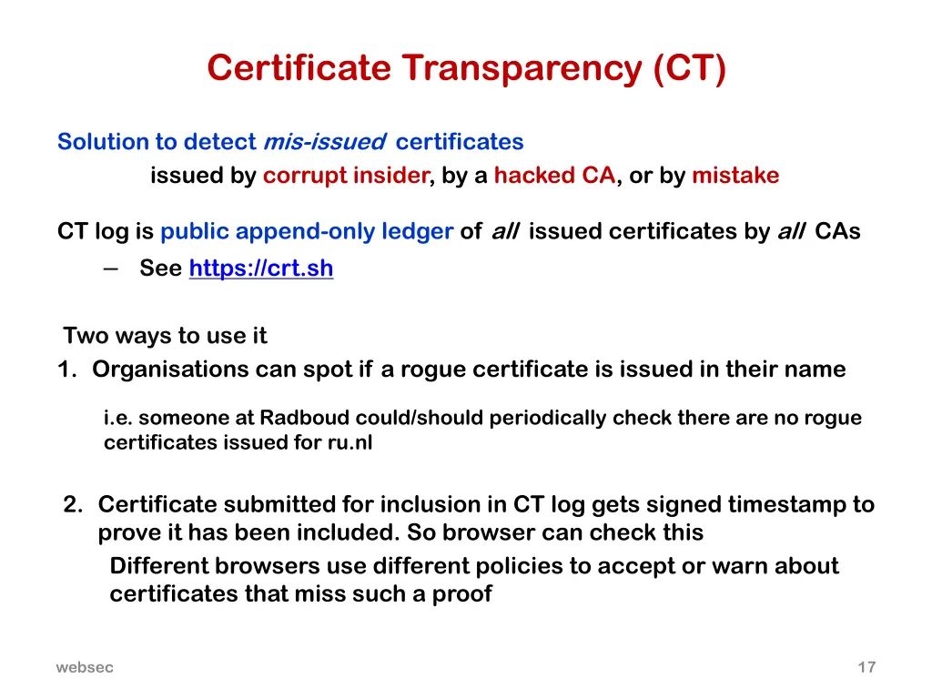 certificate transparency ct