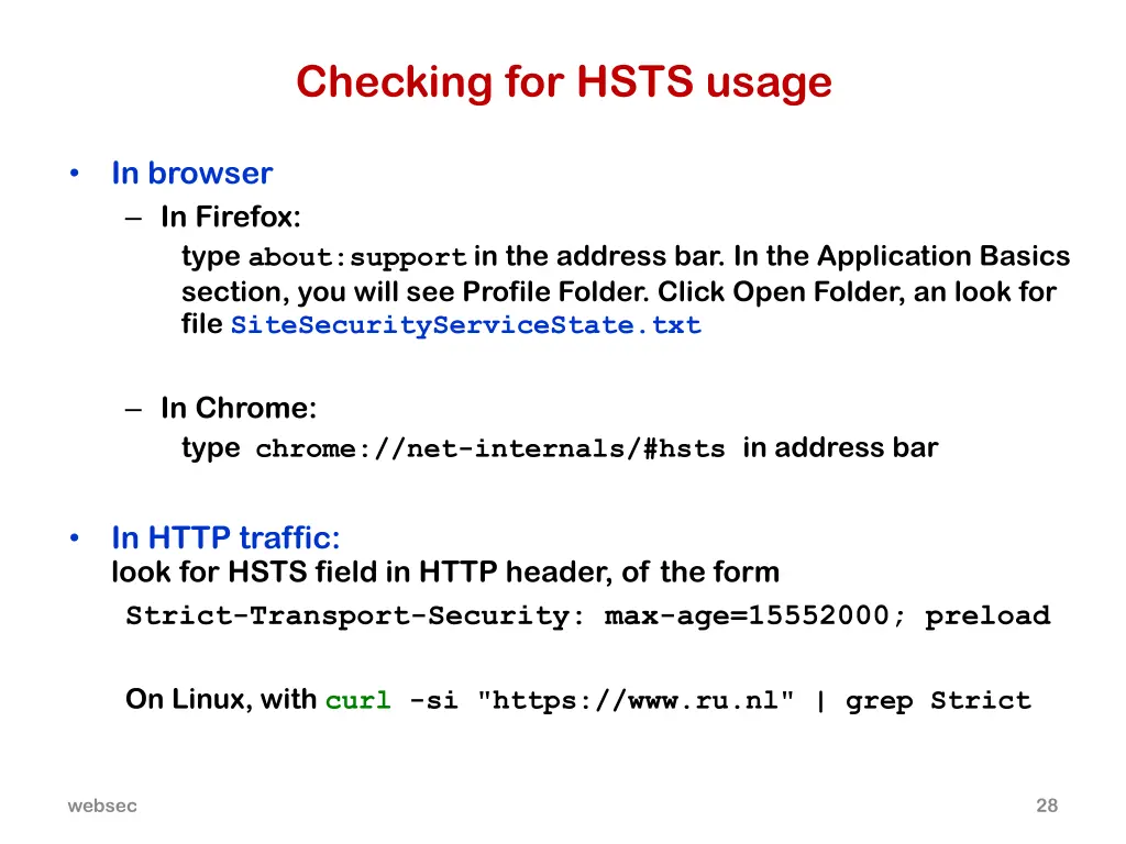 checking for hsts usage