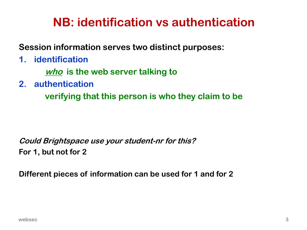 nb identification vs authentication