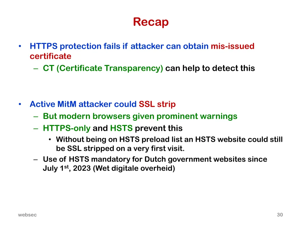 recap