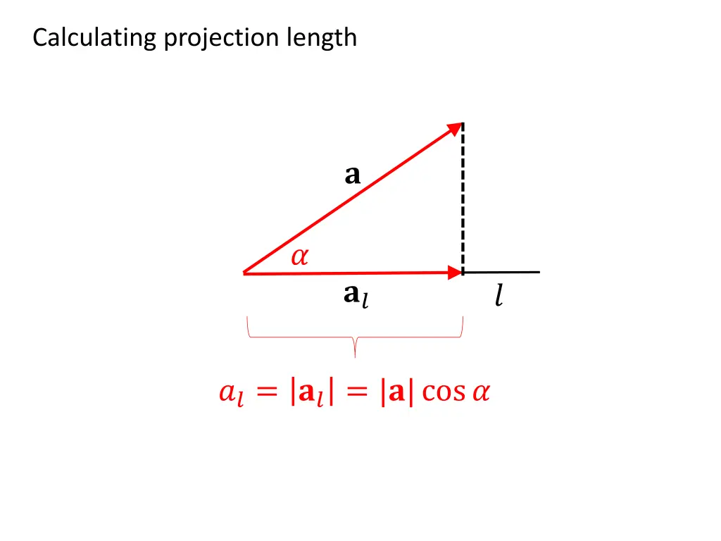 calculating projection length