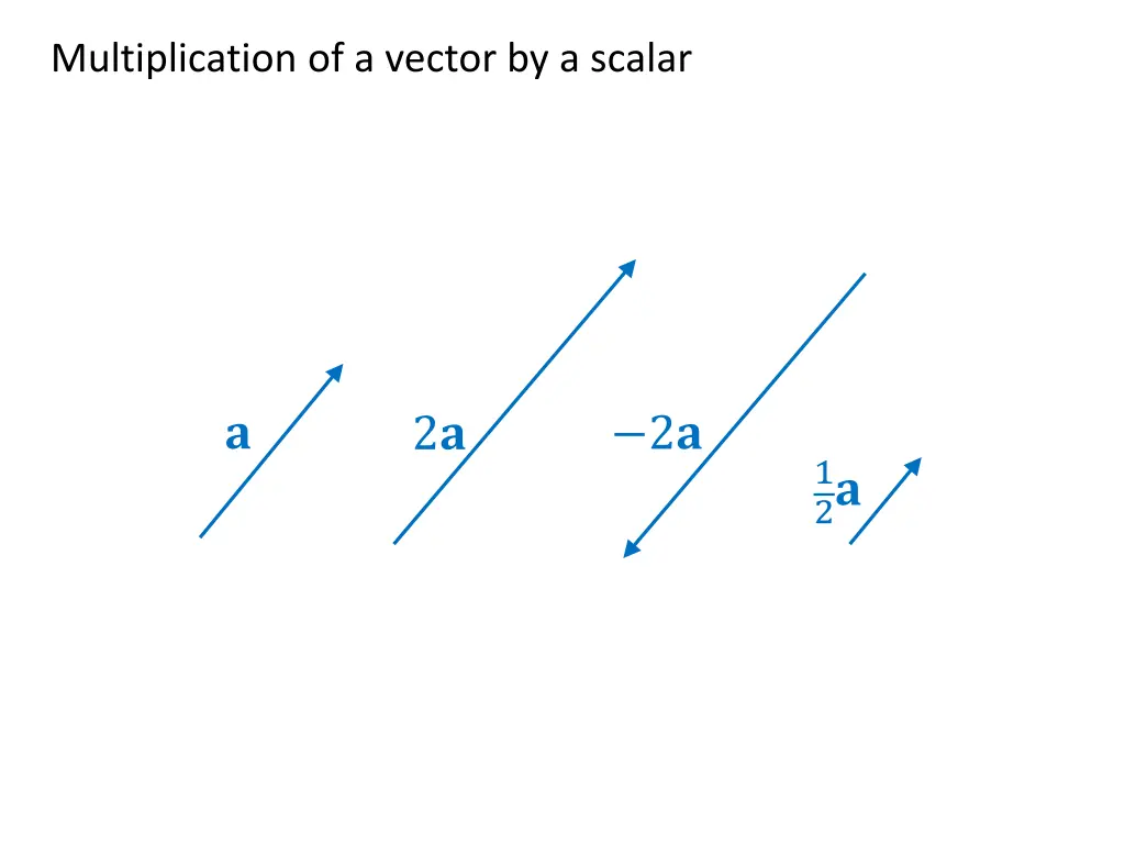 multiplication of a vector by a scalar