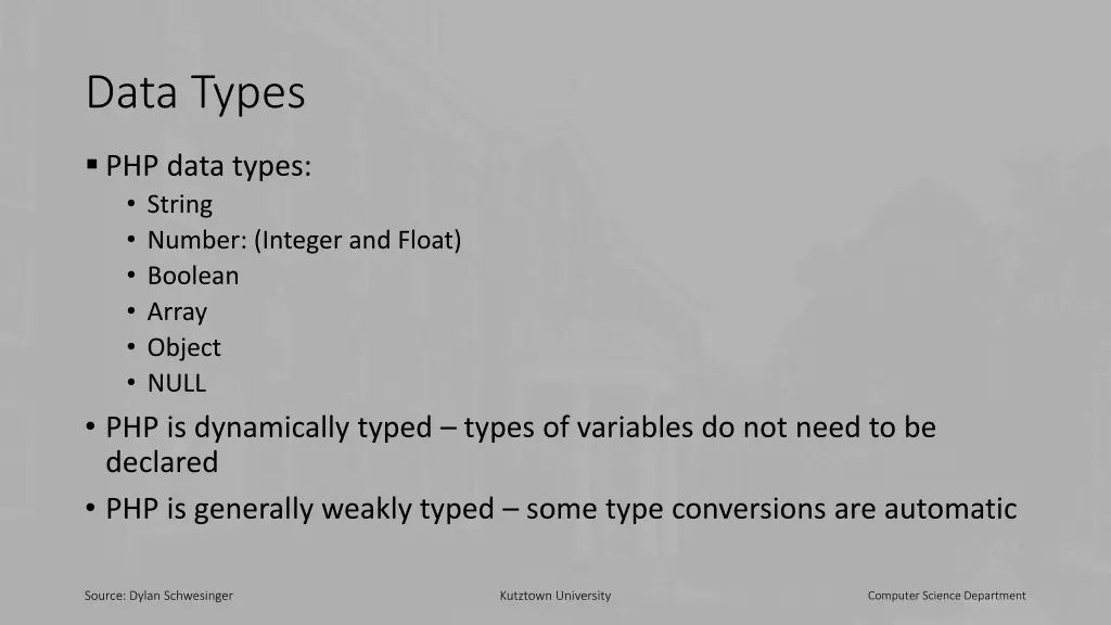data types