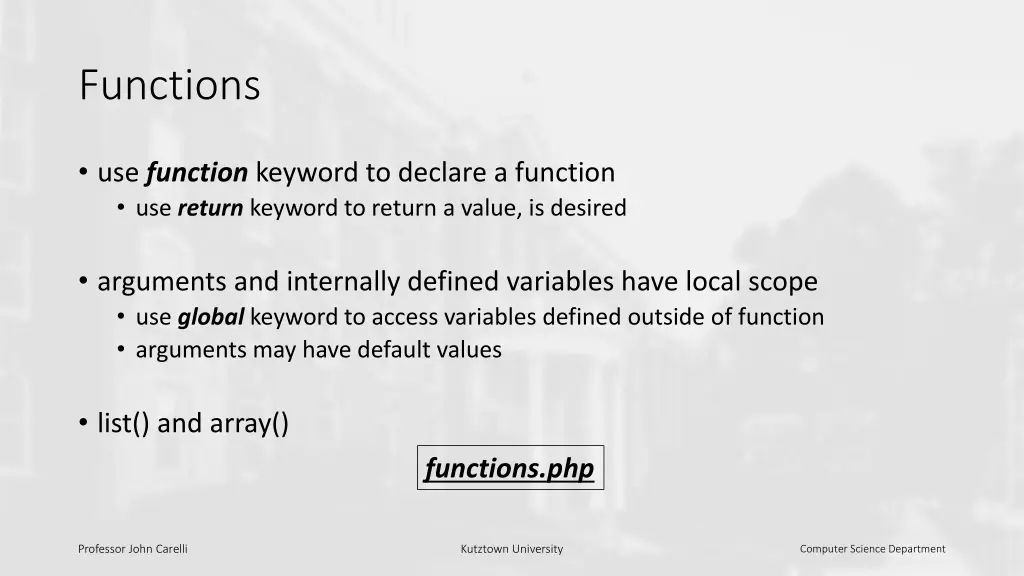 functions