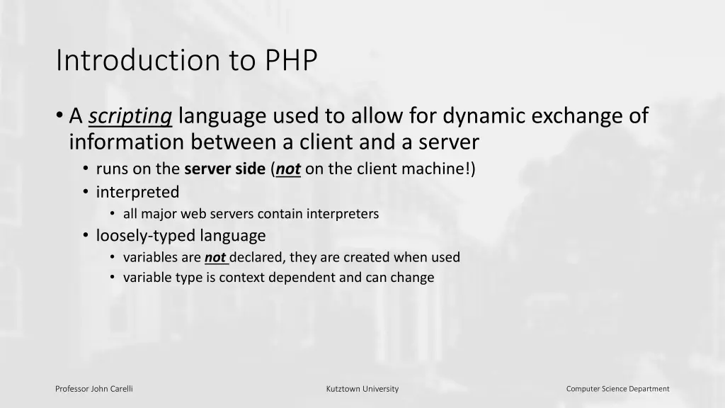 introduction to php
