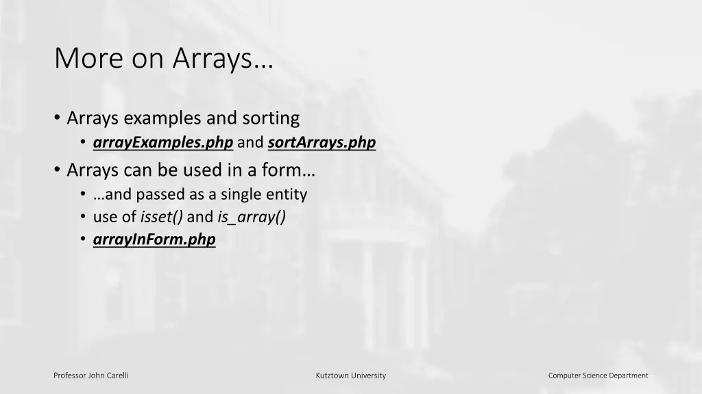 more on arrays