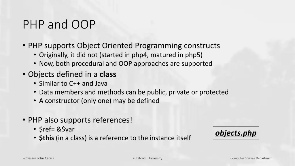 php and oop