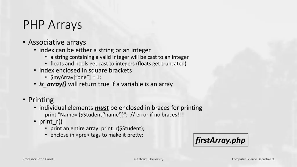php arrays