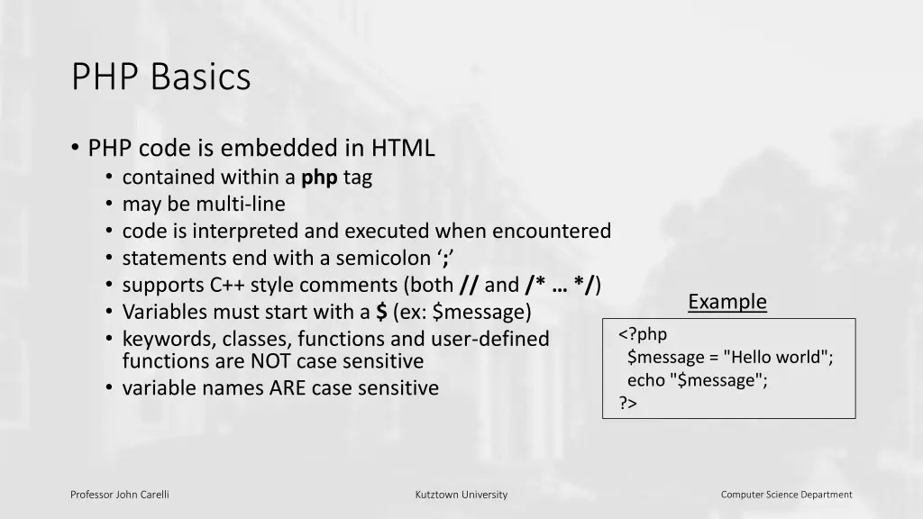 php basics