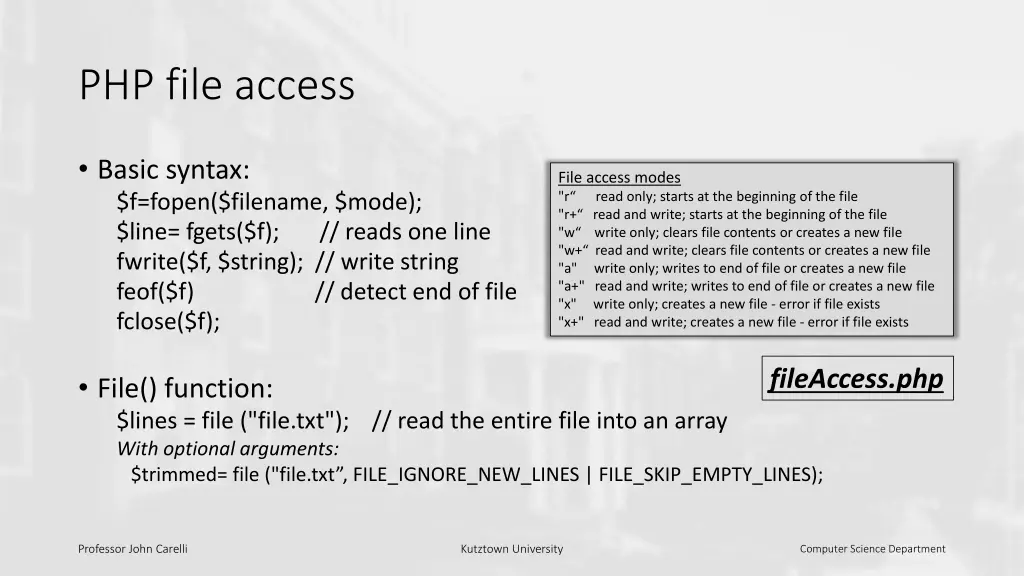 php file access