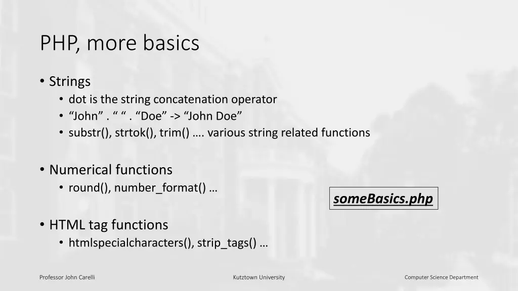 php more basics
