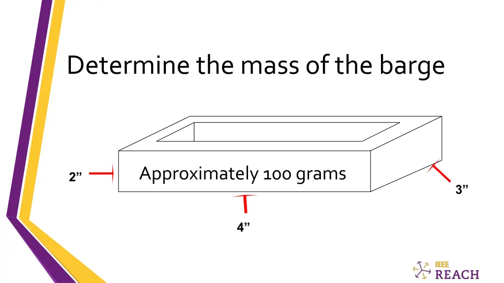 determine the mass of the barge