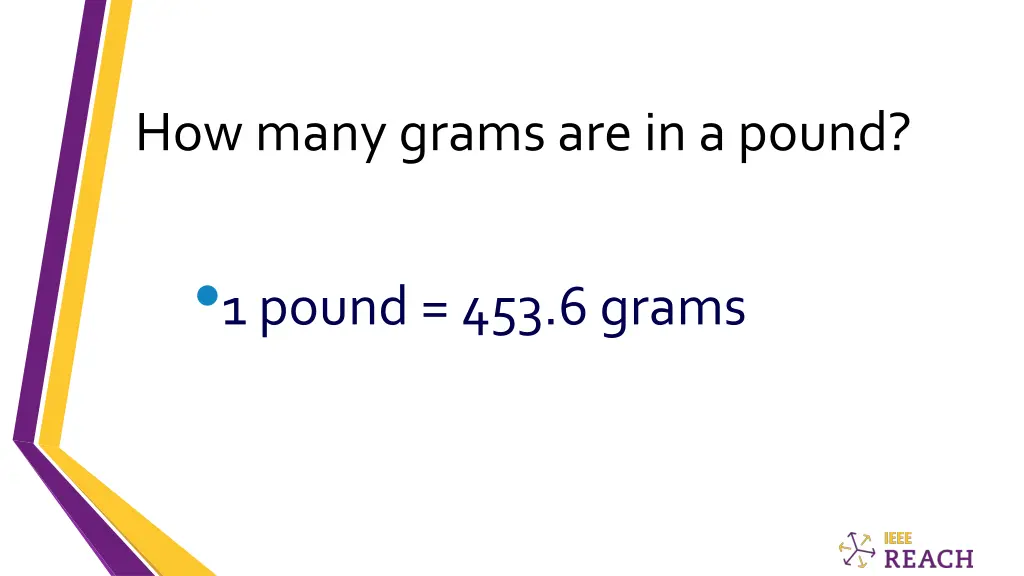 how many grams are in a pound