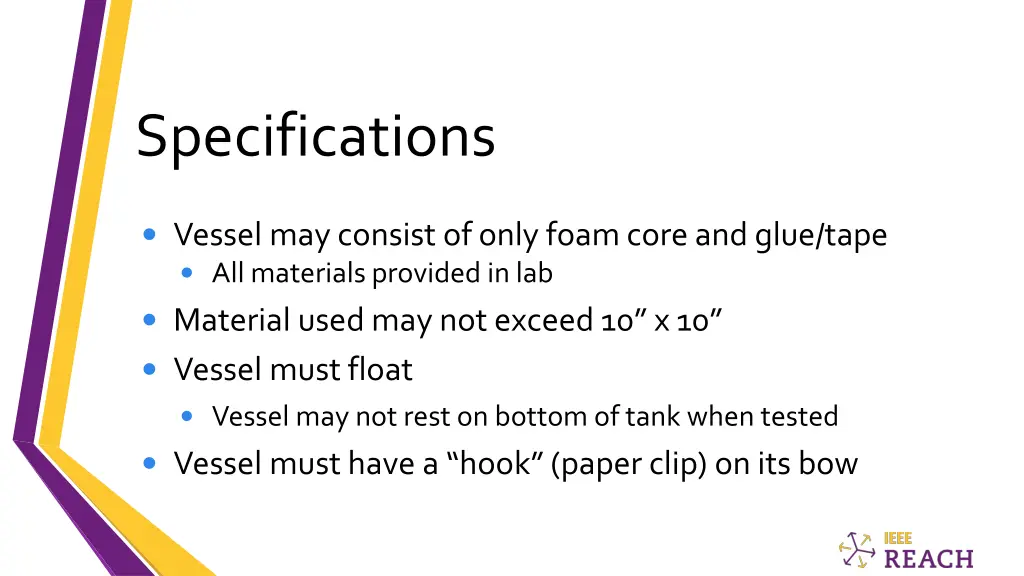 specifications