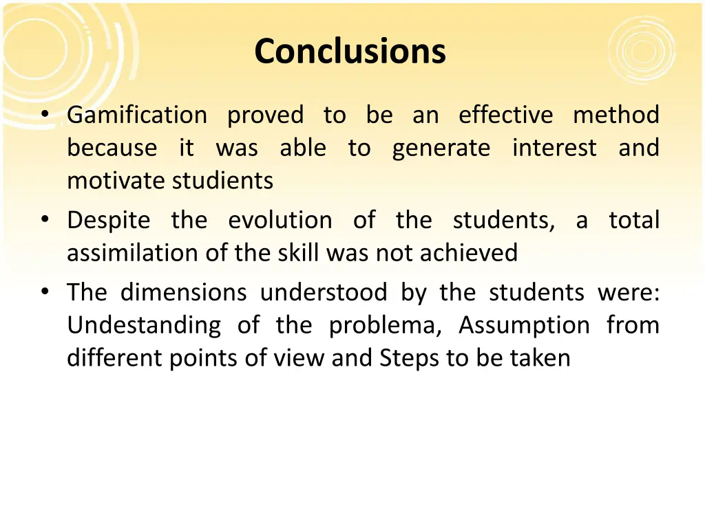conclusions
