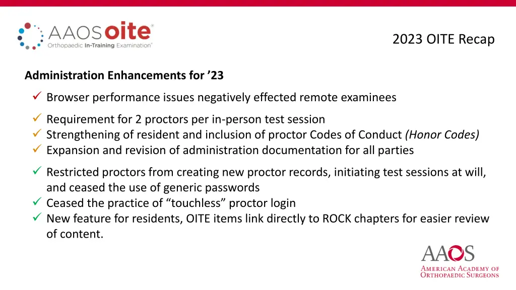 2023 oite recap
