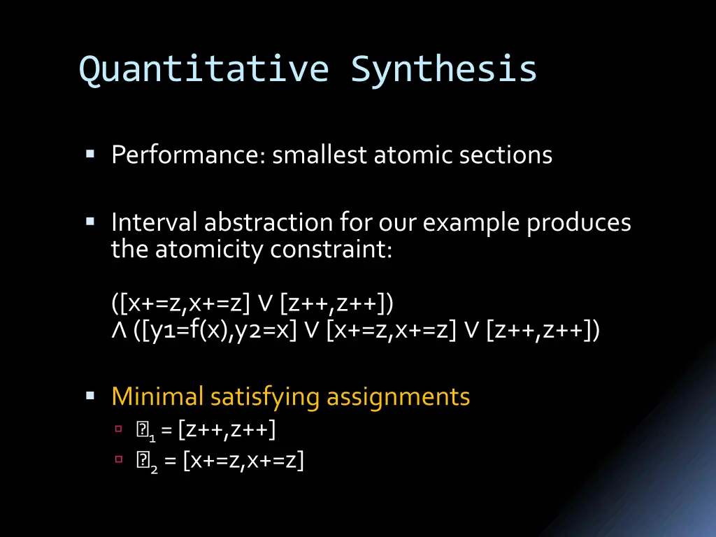 quantitative synthesis