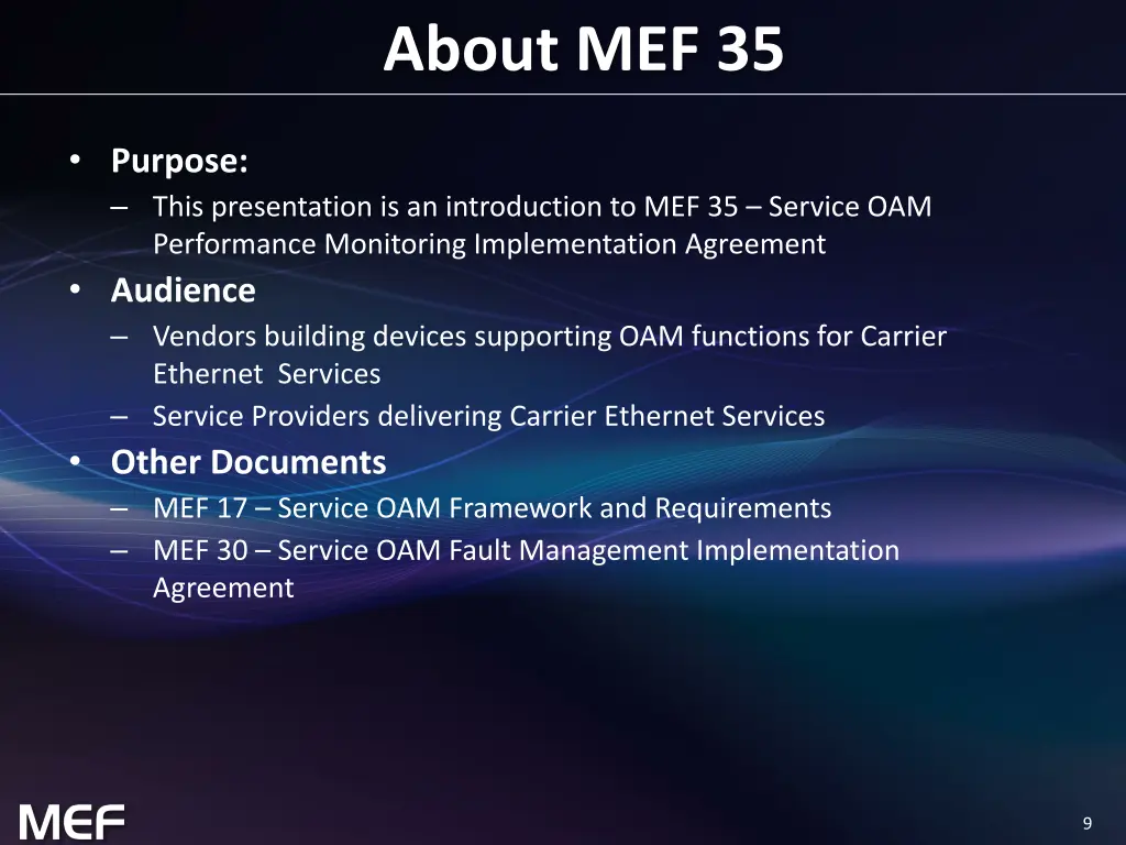 about mef 35