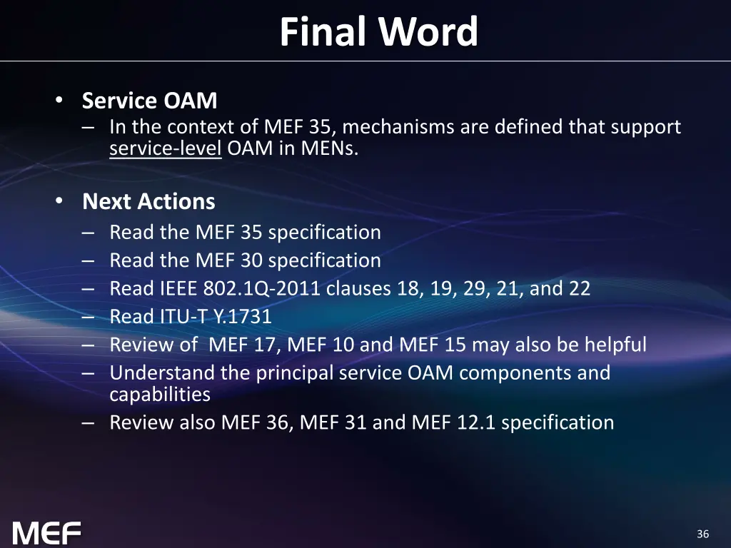final word