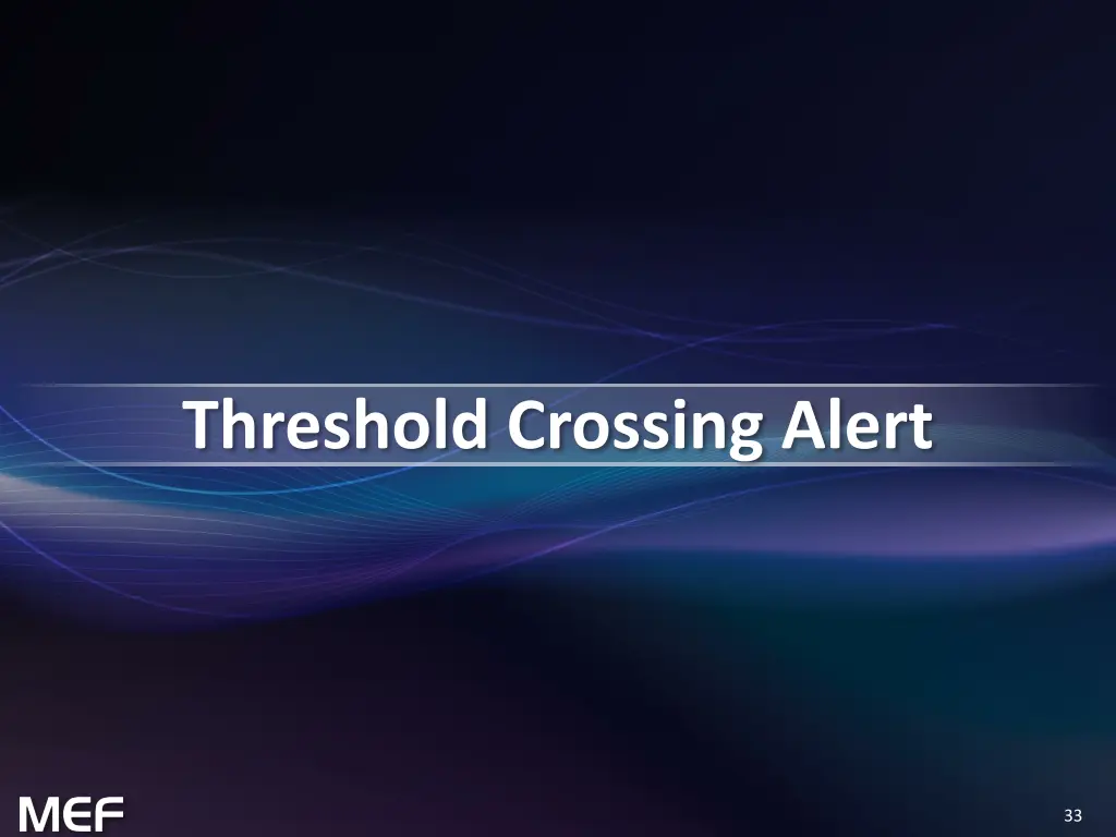 threshold crossing alert