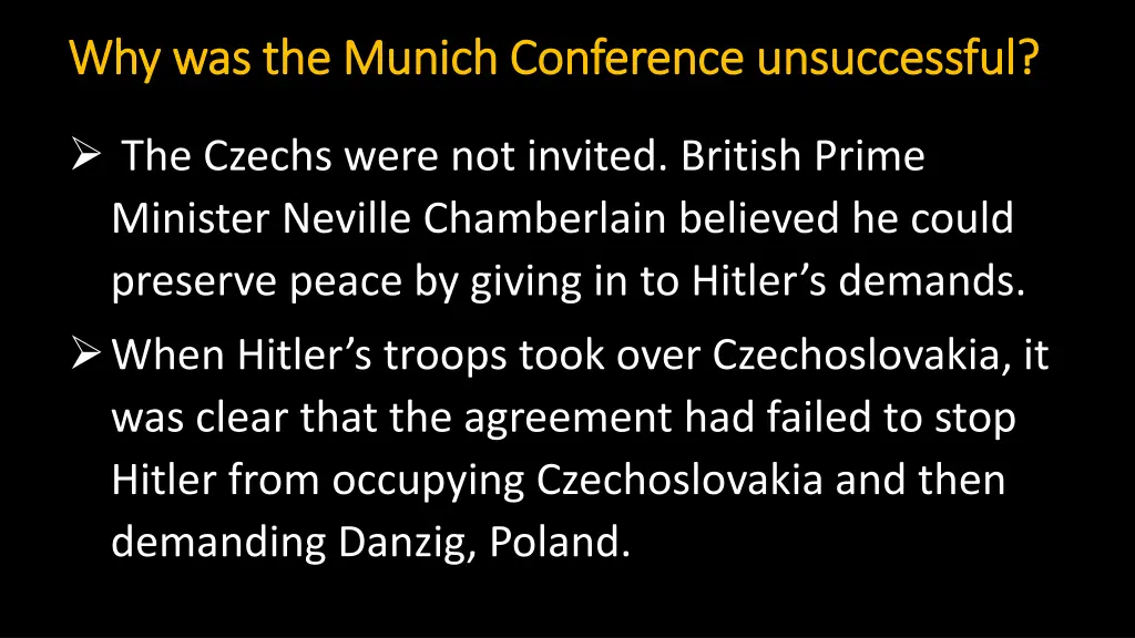 why was the munich conference why was the munich