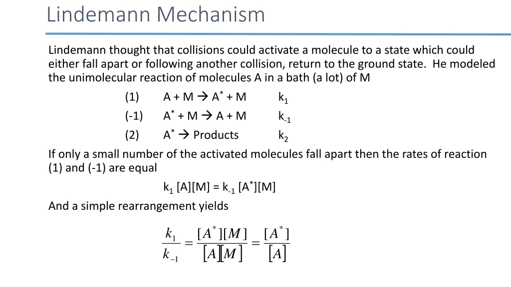 lindemann mechanism