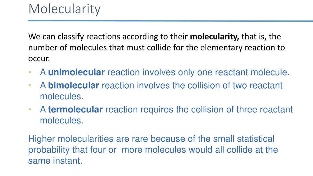 molecularity