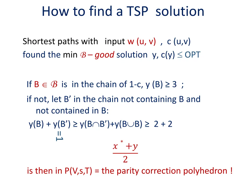 how to find a tsp solution