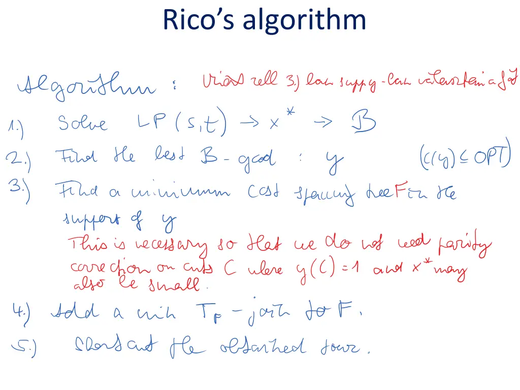 rico s algorithm