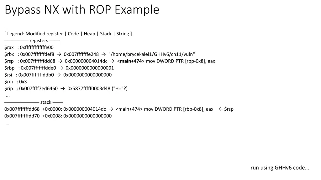 bypass nx with rop example 2